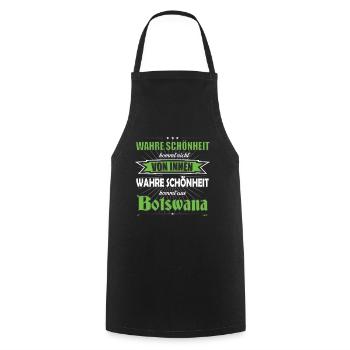 La vraie beauté vient du design botswanais - Tablier de cuisine - noir - Devant - AI Model Male 185 dark (185cm)