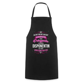 Not just being a dispatcher and princess - Cooking Apron - black - Front - AI Model Male 185 dark (185cm)