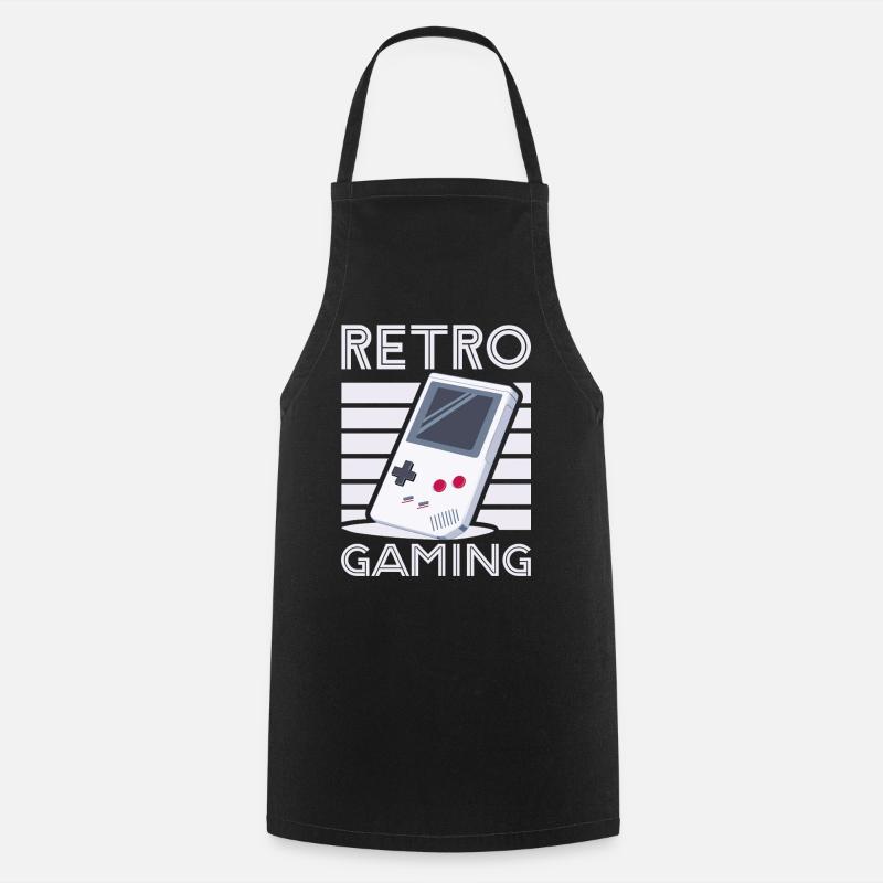 Rétro gaming 1 par Helfspawn - Tablier de cuisine - noir