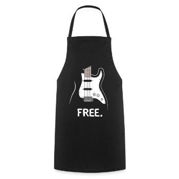 Guitare électrique Free Rock Music Design - Tablier de cuisine - noir - Devant - AI Model Male 185 dark (185cm)