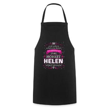 Eure Hoheit die Helen betritt den Raum - Kochschürze - Schwarz - Vorne - AI Model Male 185 dark (185cm)