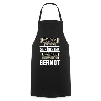 Gernot der schönste Mann von Gott geformt Design - Kochschürze - Schwarz - Vorne - AI Model Male 185 dark (185cm)