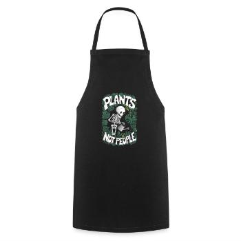 Plants Instead of People Funny Goth Plants - Cooking Apron - black - Front - AI Model Male 185 dark (185cm)