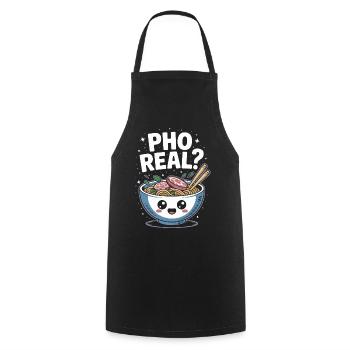 Pho Real Vietnamese Soup Pho - Cooking Apron - black - Front - AI Model Male 185 dark (185cm)