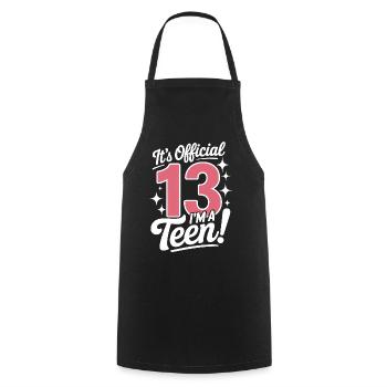 13th birthday teenager gift - Cooking Apron - black - Front - AI Model Male 185 dark (185cm)