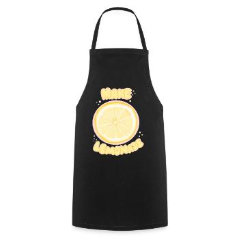 Lemon soda - Cooking Apron - black - Front - AI Model Male 185 dark (185cm)