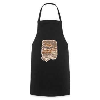 Heidelberg snowy city - Cooking Apron - black - Front - AI Model Male 185 dark (185cm)