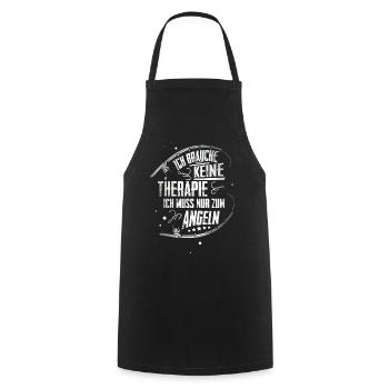 Angling - Cooking Apron - black - Front - AI Model Male 185 dark (185cm)