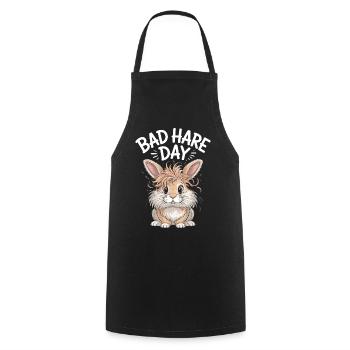 Animal Humor Rabbit Lion Head - Cooking Apron - black - Front - AI Model Male 185 dark (185cm)