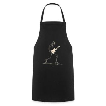 Skeleton guitarist with electric guitar - Cooking Apron - black - Front - AI Model Male 185 dark (185cm)