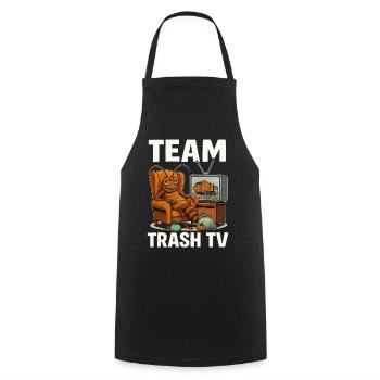 Team Trash TV - Kochschürze - Schwarz - Vorne - AI Model Male 185 dark (185cm)