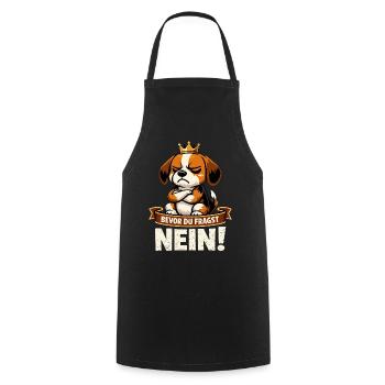 Before you ask No Beagle - Cooking Apron - black - Front - AI Model Male 185 dark (185cm)