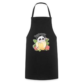 Panda Banane Motiv Niedliches Tier Design - Kochschürze - Schwarz - Vorne - AI Model Male 185 dark (185cm)