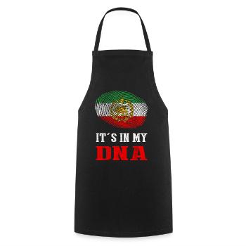 DNA Iran Flagge - Kochschürze - Schwarz - Vorne - AI Model Male 185 dark (185cm)