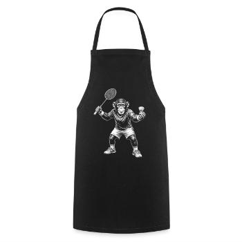 Chimpanzé - Tablier de cuisine - noir - Devant - AI Model Male 185 dark (185cm)