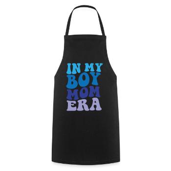 À l’époque de My Boy Mom - Tablier de cuisine - noir - Devant - AI Model Male 185 dark (185cm)