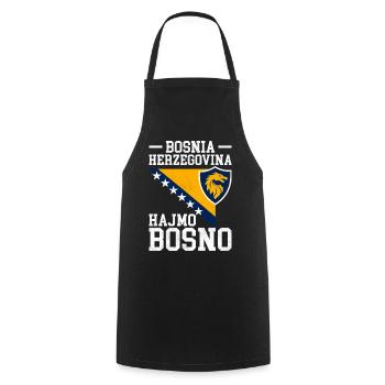 Hajmo Bosno Lion Bosnia Soccer Pride Forever - Kochschürze - Schwarz - Vorne - AI Model Male 185 dark (185cm)