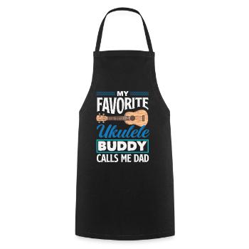 Funny Ukulele Designs and Sayings - Cooking Apron - black - Front - AI Model Male 185 dark (185cm)