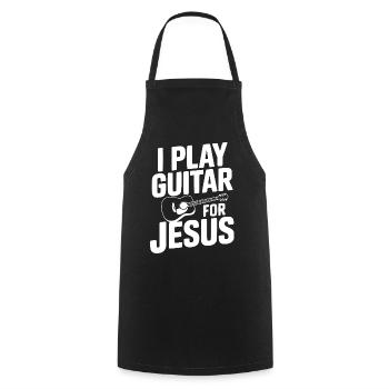 I Play Guitar For Jesus - Cooking Apron - black - Front - AI Model Male 185 dark (185cm)