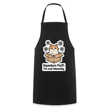 Schrödingers Katze Quantum Fluff Physik Geschenk - Kochschürze - Schwarz - Vorne - AI Model Male 185 dark (185cm)