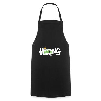 Hiking-Liebe Outdoor Abenteuer Geschenk Wandern - Kochschürze - Schwarz - Vorne - AI Model Male 185 dark (185cm)