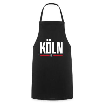 KÖLN | KRONE - Kochschürze - Schwarz - Vorne - AI Model Male 185 dark (185cm)