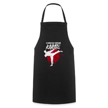 Ashihara Kaikan Karate Training Martial Arts - Cooking Apron - black - Front - AI Model Male 185 dark (185cm)