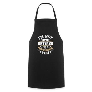 Fête des Pères - Tablier de cuisine - noir - Devant - AI Model Male 185 dark (185cm)