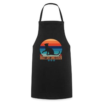 Best cat dad ever best cat dad kitten - Cooking Apron - black - Front - AI Model Male 185 dark (185cm)