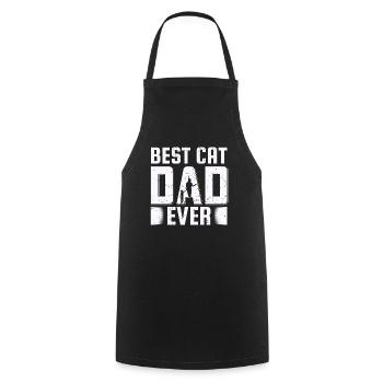 Best cat dad ever best cat dad kitten - Cooking Apron - black - Front - AI Model Male 185 dark (185cm)