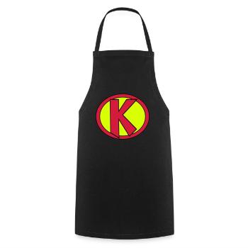 Super, Superheld, Superheldin, Hero, K - Kochschürze - Schwarz - Vorne - AI Model Male 185 dark (185cm)