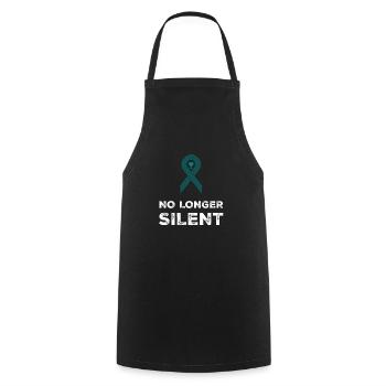 Ne plus se taire, le Mois de la sensibilisation aux agressions sexuelles - Tablier de cuisine - noir - Devant - AI Model Male 185 dark (185cm)