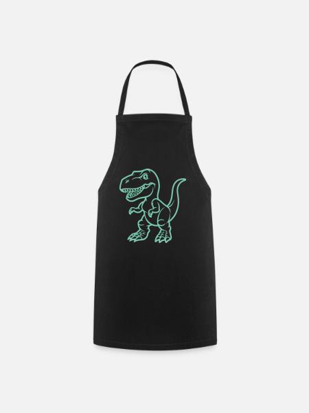 T Rex Comic - Kochschürze - Schwarz