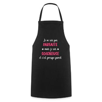 Parfaite Soigneuse - Tablier de cuisine - noir - Devant - AI Model Male 185 dark (185cm)