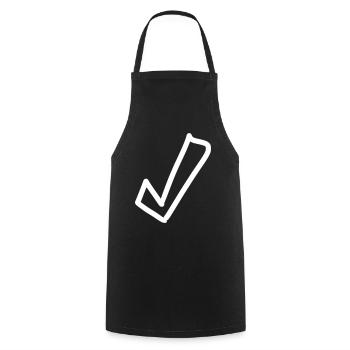 Hook Emoji Sketch Dessin - Tablier de cuisine - noir - Devant - AI Model Male 185 dark (185cm)