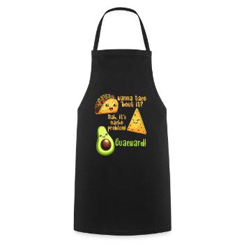 Lustiger Spruch Taco Nacho Avocado Humor Witzig - Kochschürze - Schwarz - Vorne - AI Model Male 185 dark (185cm)