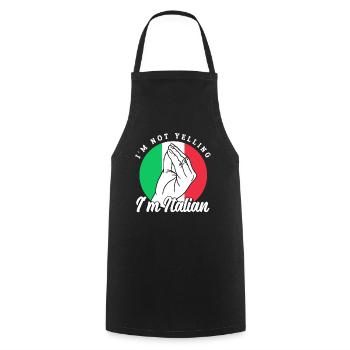 Italiener Italienisch Lustiger Spruch Geschenkidee - Kochschürze - Schwarz - Vorne - AI Model Male 185 dark (185cm)