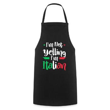 Italiener Italien Lustiger Spruch Geschenkidee - Kochschürze - Schwarz - Vorne - AI Model Male 185 dark (185cm)