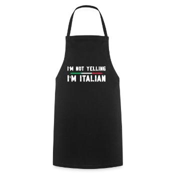 Italian Italian Italy Gift Idea Humor - Cooking Apron - black - Front - AI Model Male 185 dark (185cm)
