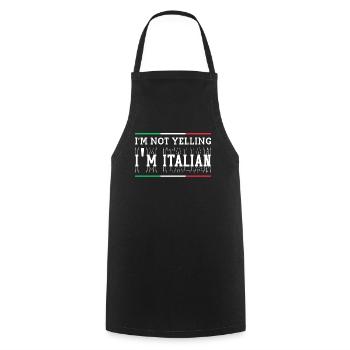 Italiener Italien Lustiger Spruch Geschenkidee - Kochschürze - Schwarz - Vorne - AI Model Male 185 dark (185cm)