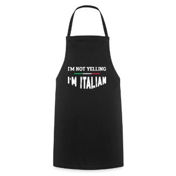 Italian Italian Italy Gift Idea - Cooking Apron - black - Front - AI Model Male 185 dark (185cm)
