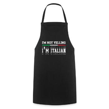 Italiener Italienisch Italien Geschenkidee - Kochschürze - Schwarz - Vorne - AI Model Male 185 dark (185cm)