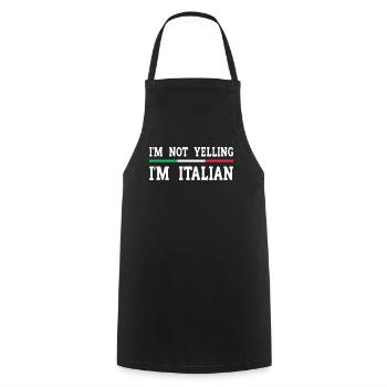 Italian Italian Italy Gift Idea Humor - Cooking Apron - black - Front - AI Model Male 185 dark (185cm)