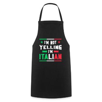 Italian Italian Italy Gift Idea Humor - Cooking Apron - black - Front - AI Model Male 185 dark (185cm)