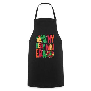 Dans ma joyeuse époque maman Noël Mères Parents - Tablier de cuisine - noir - Devant - AI Model Male 185 dark (185cm)