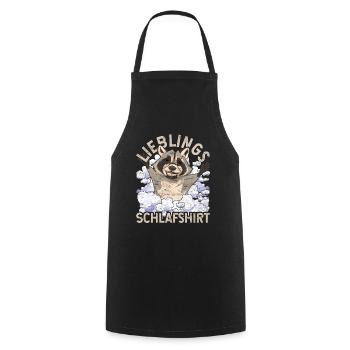 Nachteule Waschbär Geschenk Lieblings Schlafshirt - Kochschürze - Schwarz - Vorne - AI Model Male 185 dark (185cm)