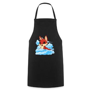 Forest Animal Lover Animal Lover Gift Cloud Fox - Cooking Apron - black - Front - AI Model Male 185 dark (185cm)
