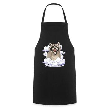 Nature Animal Trash Panda Gift Clouds Raccoon - Cooking Apron - black - Front - AI Model Male 185 dark (185cm)