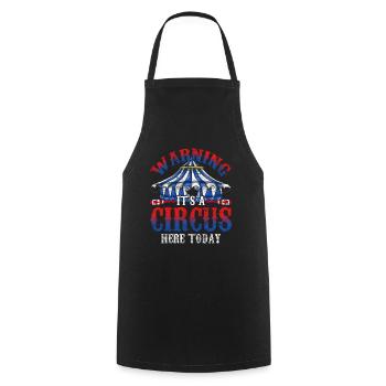 Circus Artist Attention here is a circus today - Cooking Apron - black - Front - AI Model Male 185 dark (185cm)