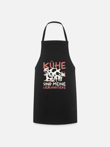 Kühe sind meine Lieblingstiere Bauer Geschenk Kuh - Kochschürze - Schwarz